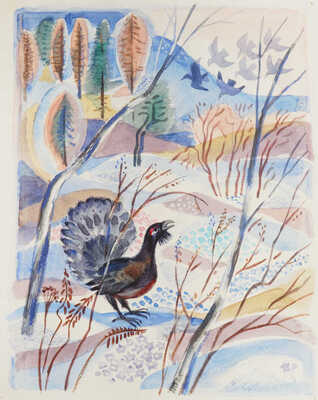 Давыдова Ольга Абовна. Лот из 43 иллюстраций к рассказам о природе Заполярья Ю. Могутина «Берег